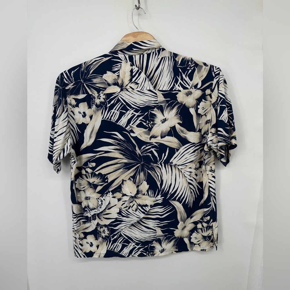 Tori Richard‎ Mens Hawaiian Shirt XL Black  Floral Coastal